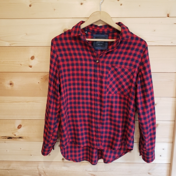 Red Plaid Button-down - Picture 2 of 10